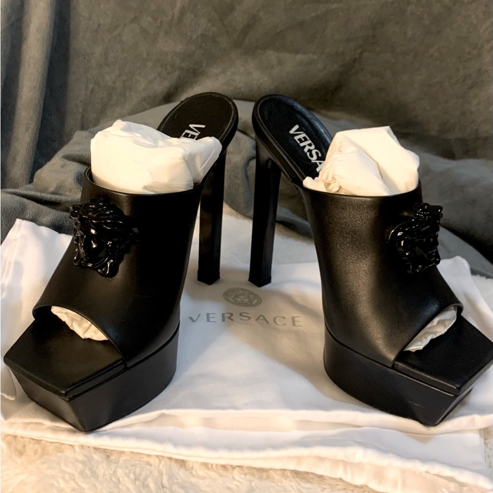 Versace Medusa Platform Mules